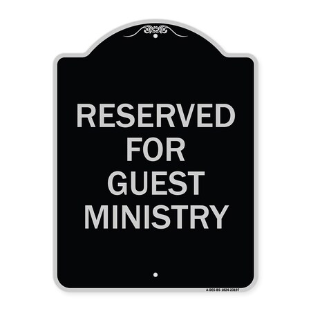 Signmission Reserved for Guest Ministry Heavy-Gauge Aluminum Architectural Sign, 24" x 18", BS-1824-23197 A-DES-BS-1824-23197
